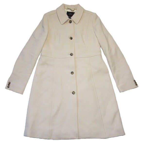 NWT J.Crew Classic Lady Day Coat in Vintage White Ivory Doublecloth Wool 16T - Picture 4 of 13